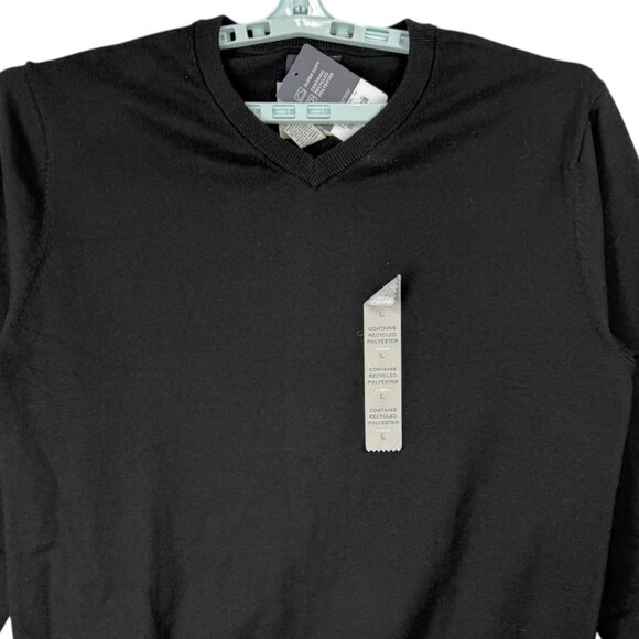 St. Johns Bay Men's Pullover Super Soft Black V-Neck Sweater Size Large NWT - Picture 3 of 10